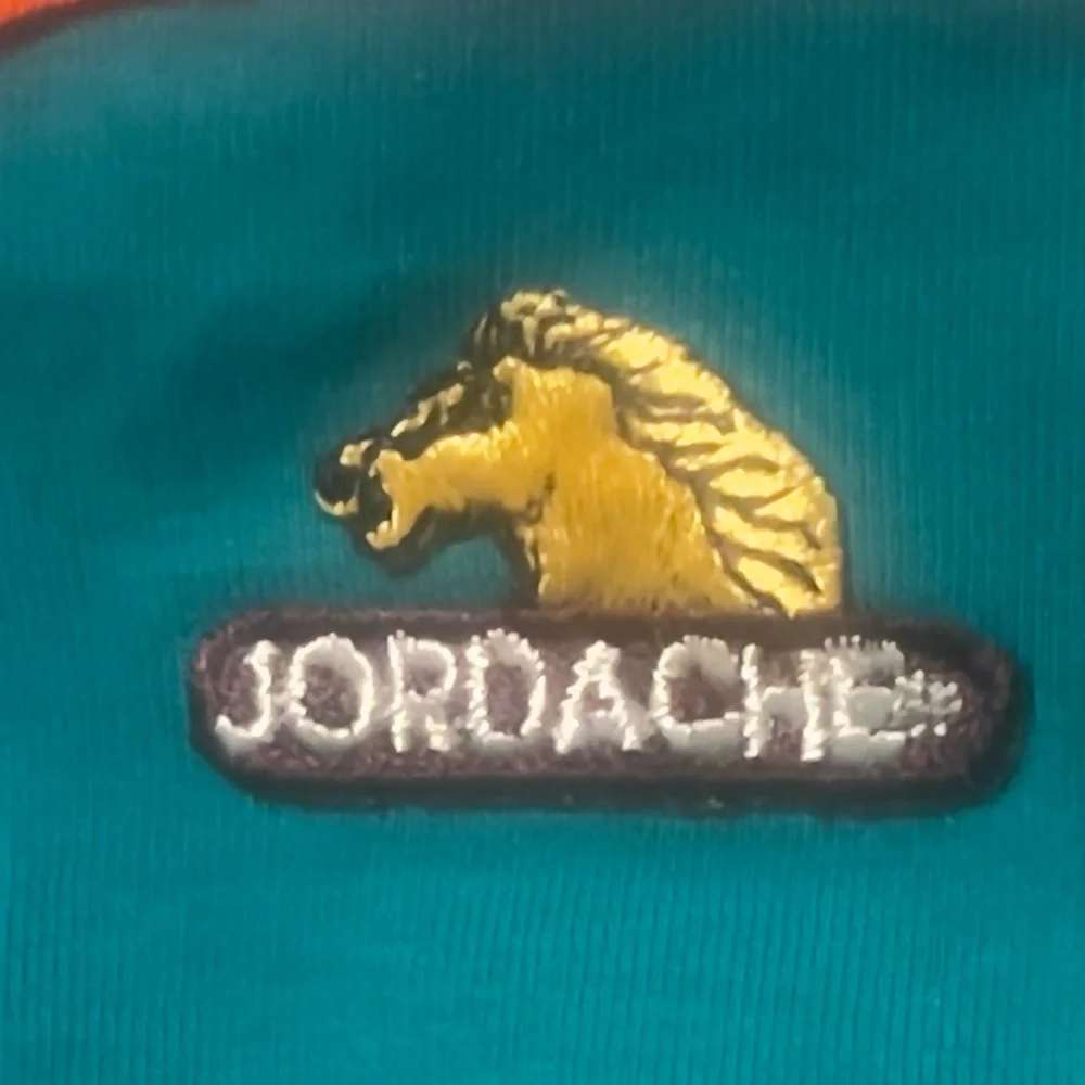 Vtg 90s Jordache Deadstock Lycra Colorblock Cami Tank Top NWT Teal Orange - Picture 6 of 7